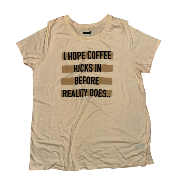Torrid Everyday Tee Signature Jersey Coffee Reality Beige Womens Plus Size 1X - Picture 4 of 6